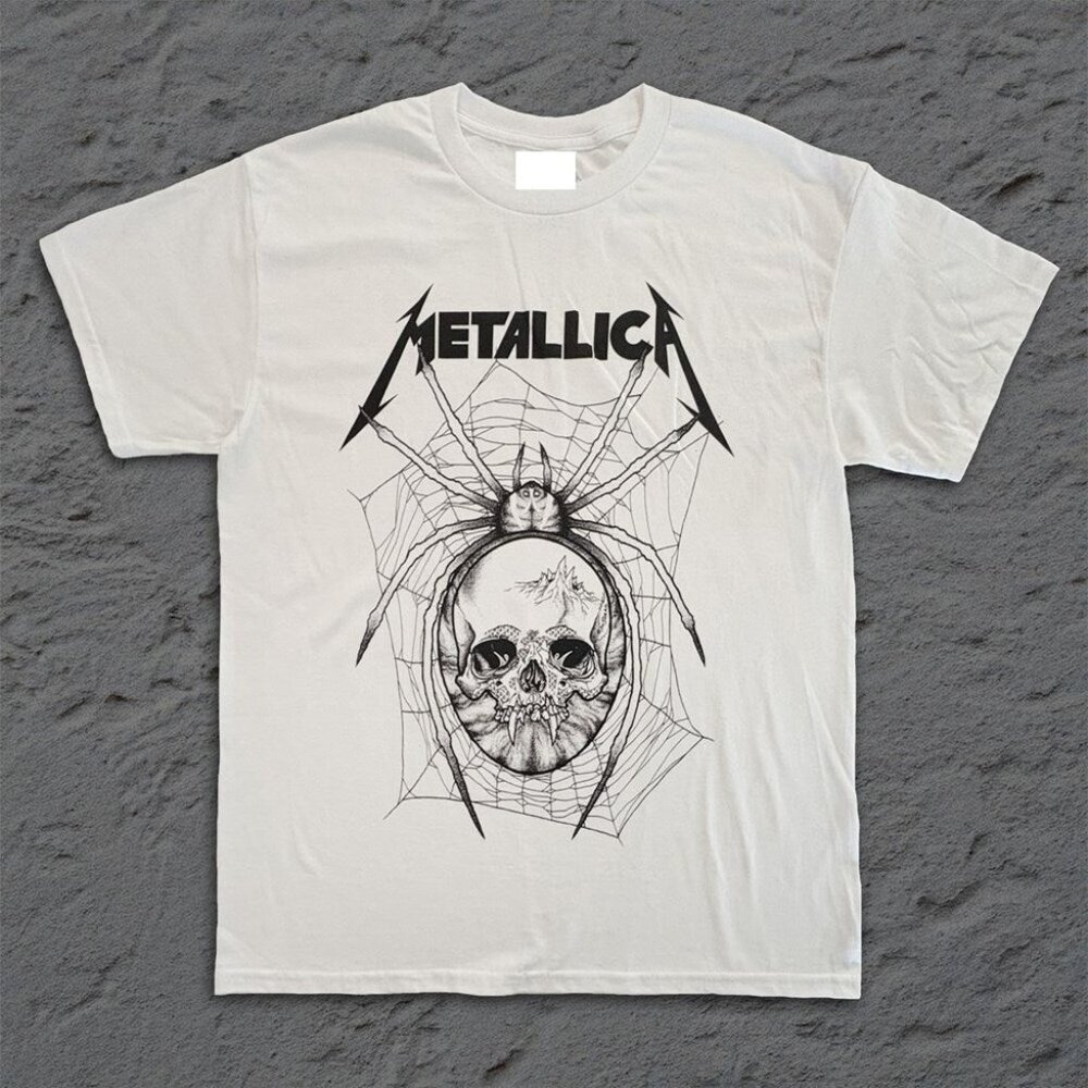 Metallica Pushead Spider Web Metal Art Graphic Unisex T-Shirt 90